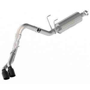 Ford F250 Super Duty Performance Exhaust - Side - Ford Racing - Sport Exhaust - Dual Side Exit - 7.3L - Black Chrome - `20-`22